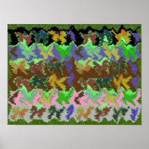 Vert de soutien - art profond de jungle par Navin Posters