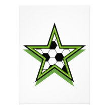 vert d'étoile du football invitation personnalisée