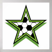 vert d'étoile du football poster