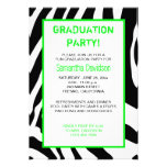 Vert d'invitation de fête de remise des diplômes d