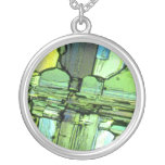 Vert en verre cassé de pendentif d'art de collier