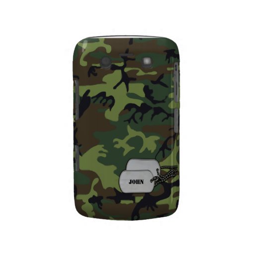 Vert et camouflage militaire de jungle de Brown Coque Blackberry