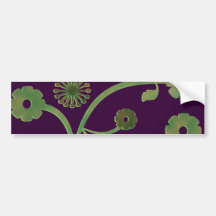 Vert et floral abstrait de Brown Adhésifs Pour Voiture