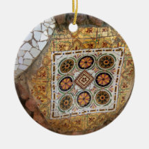 Vert et orange de mosaïque de Parc Guell Décoration Pour Sapin De Noël