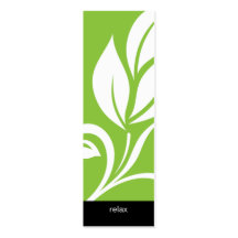 Vert floral de fleur de feuille audacieuse de spa  cartes de visite professionnelles