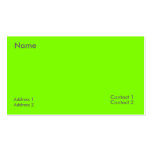 vert fluorescent carte de visite