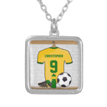 Vert jaune personnalisé de jersey de football bijouterie