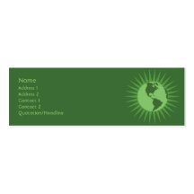 Vert - maigre cartes de visite personnelles