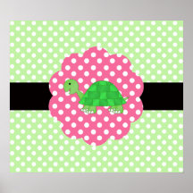 Vert mignon de pois de tortue posters
