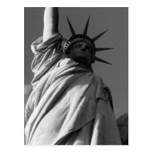 vert noir et blanc de liberté carte postale