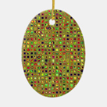 Vert, rouge et motif de tuiles texturisé par mosaï ornement