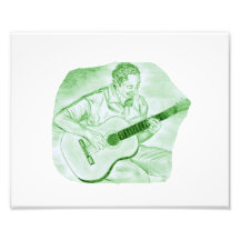 vert se reposant de croquis de crayon de joueur de impressions photo