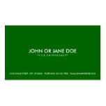 vert simple carte de visite