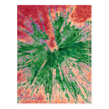 Vert sur le Paintball rouge et orange Cartes Postales