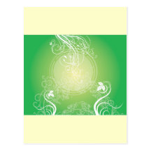 Vert tourbillonnant carte postale