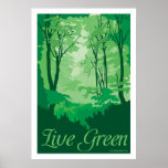 Vert vivant - arbre Hugger Posters