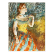 Verte de Chanteuse de La d'Edgar Degas Cartes Postales