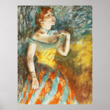 Verte de Chanteuse de La d'Edgar Degas Poster