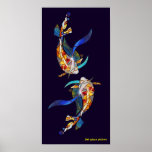 Verticale de baiser d'affiche de mariage de poisso