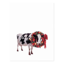 Verticale de modèle de carte postale de vache à No