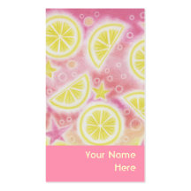 Verticale rose de rose de carte de visite de limon