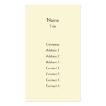 Verticale simple jaune - affaires cartes de visite professionnelles