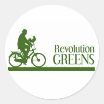 Verts de révolution autocollants ronds