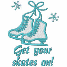 Veste de patinage de glace avec le texte fait sur 