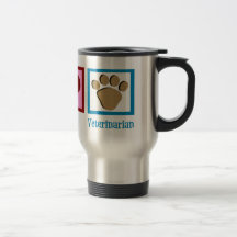 Vétérinaire d'amour de paix tasses