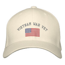 Vétérinaire de guerre de Vietnam avec le drapeau a Casquette De Baseball