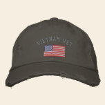 Vétérinaire du Vietnam avec le drapeau américain casquettes brodées
