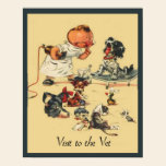 Vétérinaire vintage - visite au vétérinaire posters