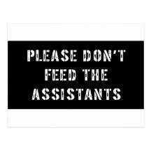 Veuillez ne pas alimenter les assistants cartes postales