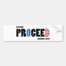 Veuillez procéder Obama 2012 Adhésifs Pour Voiture