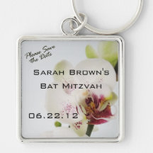 Veuillez sauver l'orchidée Keychain de date Porte-clefs