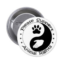 Veuillez soutenir le bouton de droits des animaux badges