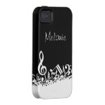 Vibe brouillé de l'iPhone 4/4S de notes musicales Coque iPhone 4