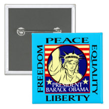 VICTOIRES D'OBAMA ! BADGE AVEC ÉPINGLE
