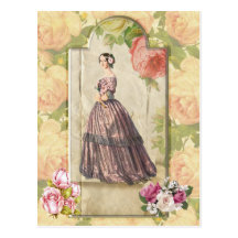Victorian Lady Wens Kaarten