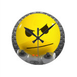 Videogamer souriant horloges
