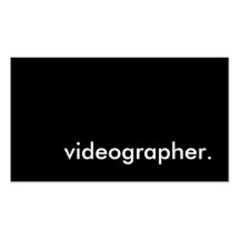 videographer. modèles de cartes de visite