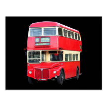 Vieil autobus rouge de Londres du vers 1950 Carte Postale