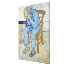 Vieil homme dans la peine (au seuil de l'éternité) toiles tendues sur châssis