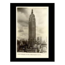 Vieille carte postale, Empire State Building, New 
