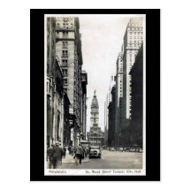 Vieille carte postale - large St de S, PA de Phila