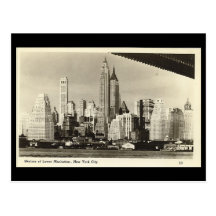 Vieille carte postale, New York City