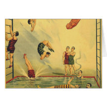 Vieille école de plongée SUPÉRIEURE Cartes De Vœux