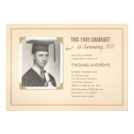 Vieille invitation classique d'anniversaire de sur