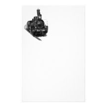 Vieille locomotive à vapeur papier à lettre