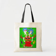 Vieille Madame menteuse Sacs De Toile